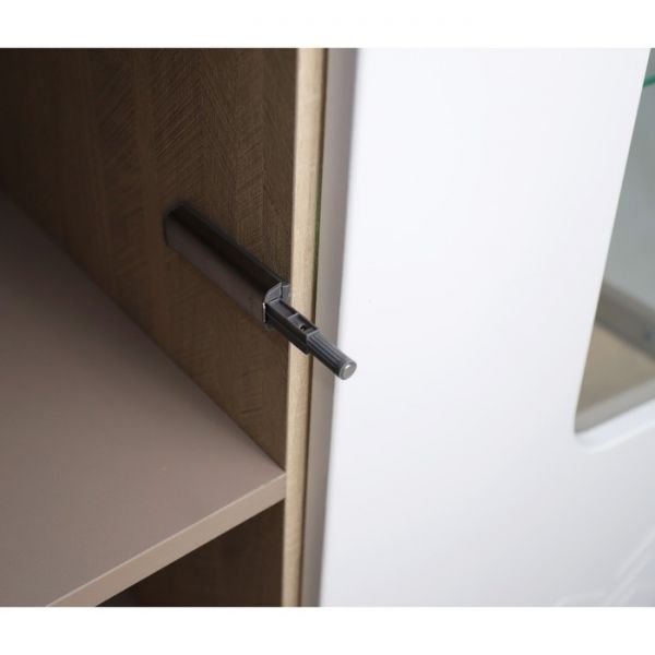 Шкаф-витрина правая Моана-3.1 1000х420х1420 палермо/мокко