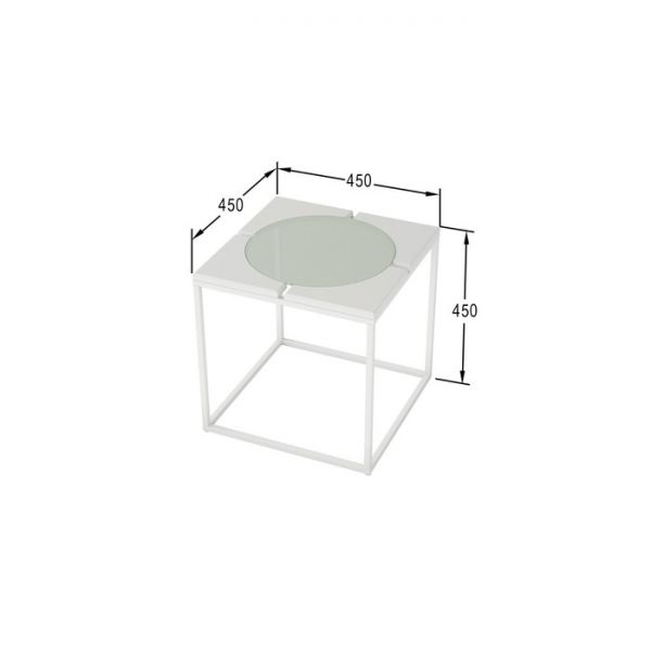 Стол журнальный «Трейн», 450 ? 450 ? 450 мм, цвет белый