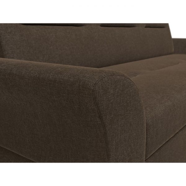 Прямой диван «Клайд», механизм дельфин, рогожка, цвет бежевый