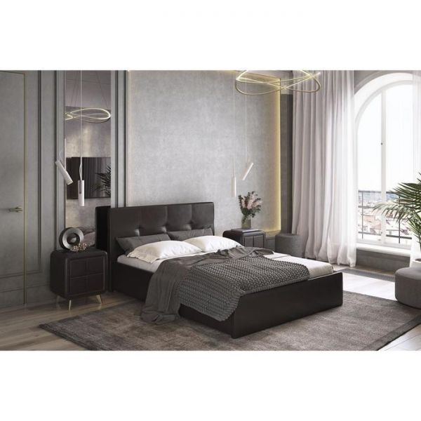 Каркас кровати Куба 1400х2000 экокожа белая