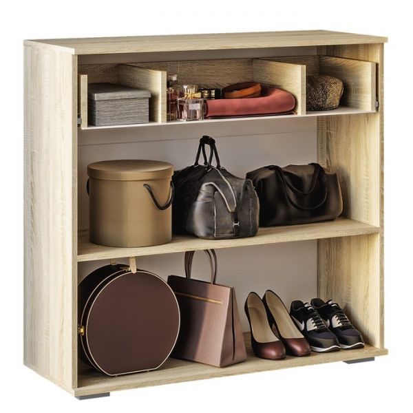 Комод Белладжио 1002х372х952 сонома/белый глянец