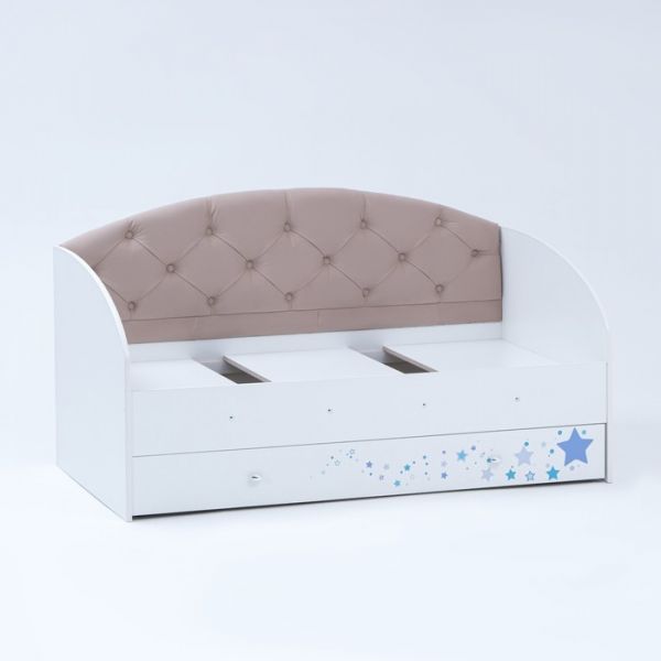 Кровать Звездочка 1600х800  Белый/Кофе с молоком