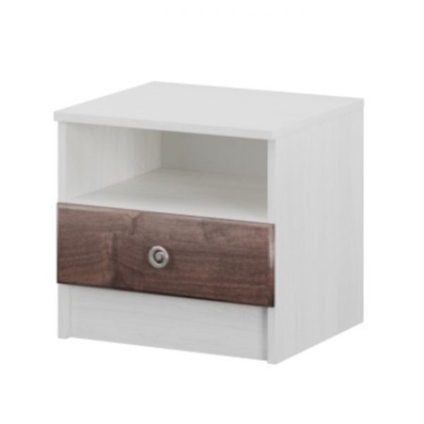 Тумба прикроватная Мадлен 450х375х464 ясень анкор светлый/МДФ дуб бомонд какао