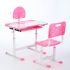 Растущая парта со стулом S01, розовая, ростовая группа №3-4