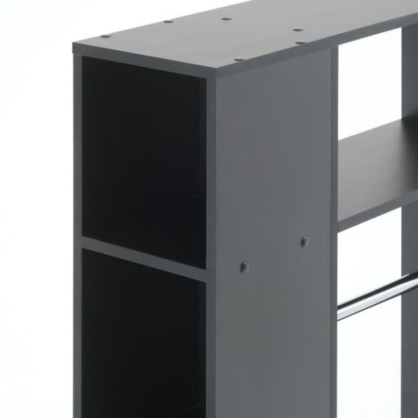 Вешалка напольная с полками Пассаж, 800х250х1460, Черный