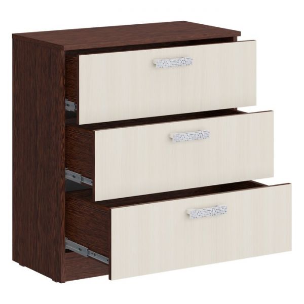 Комод мини «Уфимка», 700 ? 360 ? 756 мм, цвет венге / дуб молочный