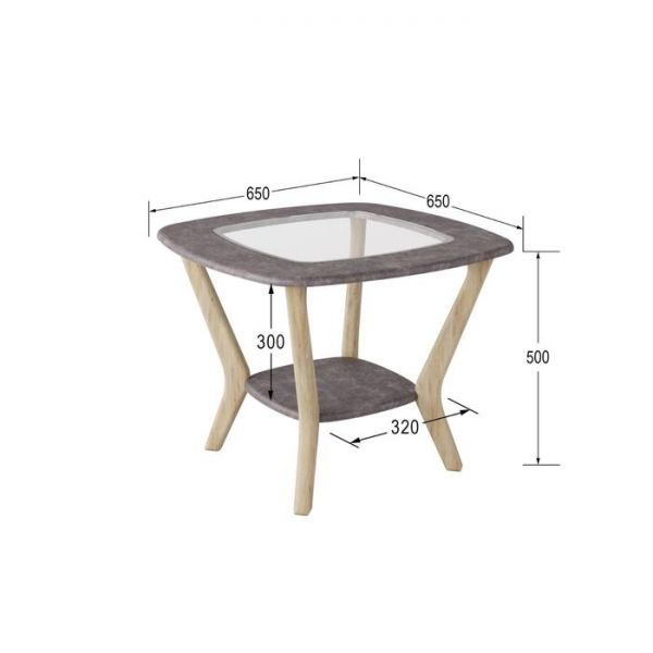 Стол журнальный «Мельбурн», 650 ? 650 ? 500 мм, цвет белый