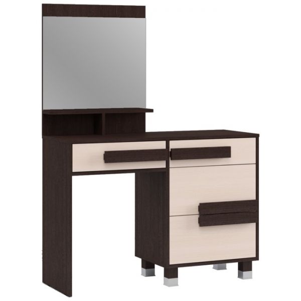 Столик туалетный с зеркалом СТ-5 1480х1100х400 Дуб выбеленный/Венге