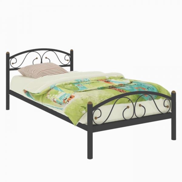Кровать «Вероника Мини Плюс», 800 ? 2000 мм, металл, цвет чёрный