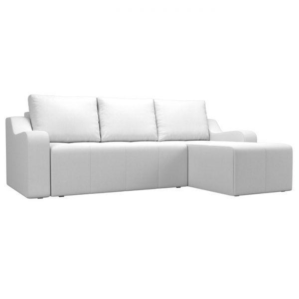 Угловой диван «Элида», правый угол, экокожа, цвет бежевый