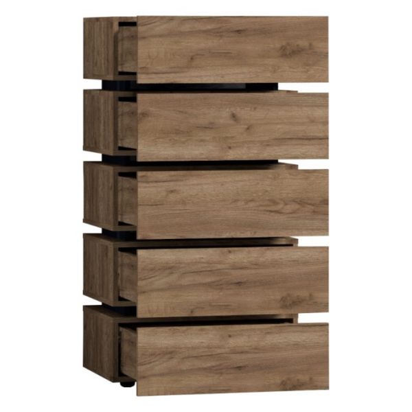 Комод Nature 6, 602 ? 435 ? 1162 мм, цвет гаскон пайн / чёрный