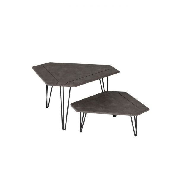 Комплект столов журнальных «ТЕТ-А-ТЕТ», 860 ? 750 ? 450 мм, цвет серый бетон