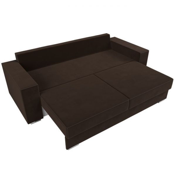 Прямой диван «Исланд», микровельвет, цвет бежевый