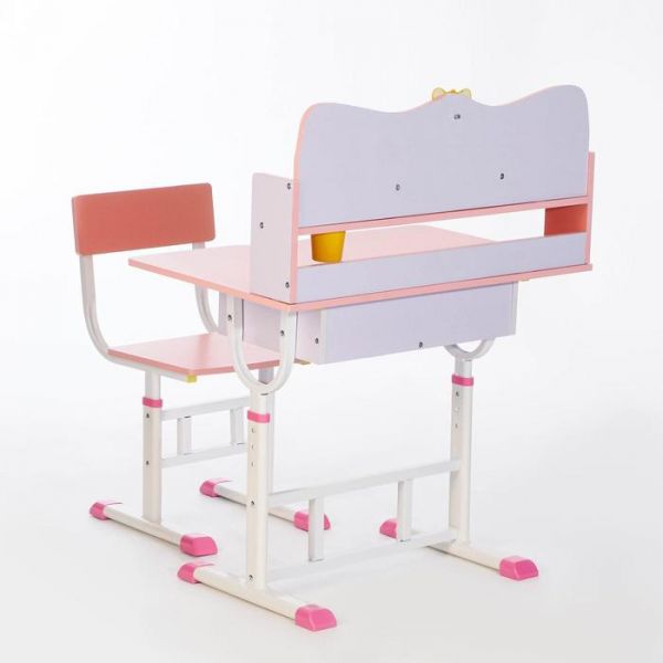 Растущая парта со стулом T22, розовая, ростовая группа №3-4