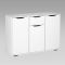 Комод 1 ящик 3 створки Пифагор-3 ACA (1Я3С) навесной/напольный 1150х400х820 Белый матовый