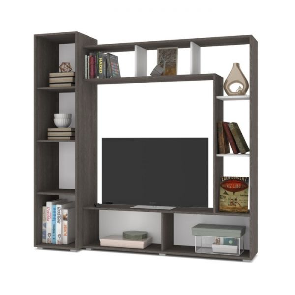 Мини стенка Прага 420х2050х1800 Анкор темный/светлый