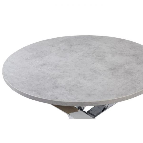 Стол ФИЕРО D-900 Бетон Чикаго светлый/Опора Крестовая, Гаспар-К, ХРОМ