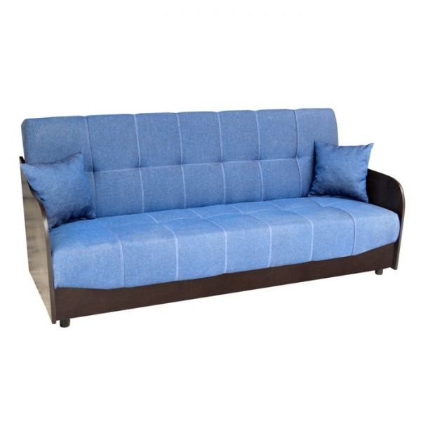 Диван "Домино" Гинезис 10 / экокожа коричневый/ ЛДСП Венге