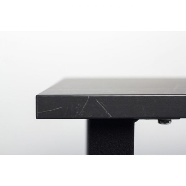 Стол АТЛАНТ-12  1300/1800х800х760 Камень Черный/Опора Атлант чёрная матовая