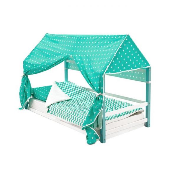 Детская кровать-домик Монтессори Бельмарко Svogen мятно-белый
