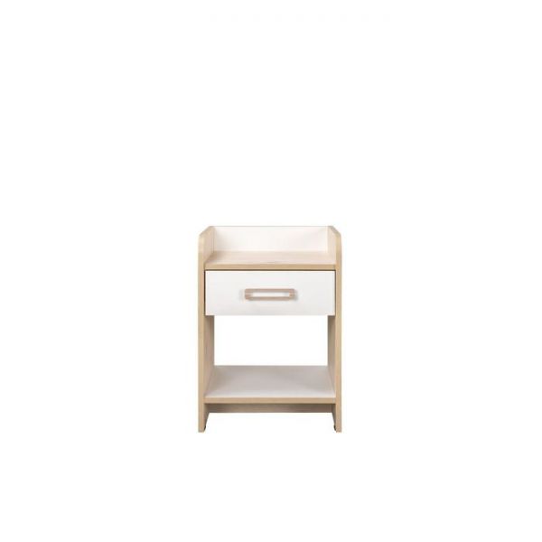 Тумба прикроватная Веста 13.76, 400х372х551, Гаскон Пайн светлый/Белый шагрень