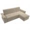Угловой диван «Клайд», механизм дельфин, микровельвет, цвет бежевый