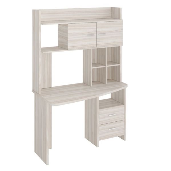 Компьютерный стол, 1200 ? 690 ? 1785 мм, левый угол, цвет нельсон/белый