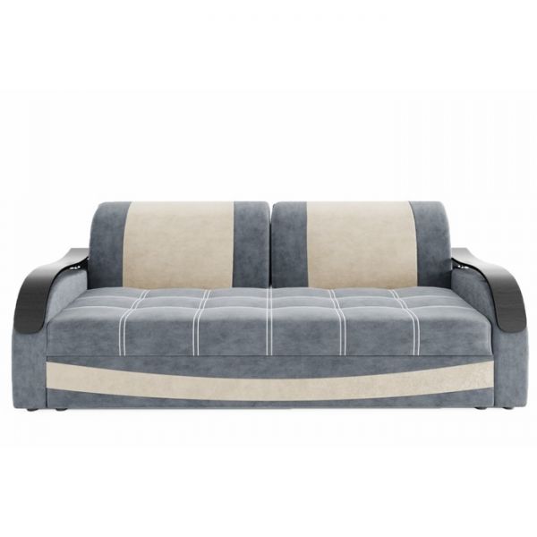 Прямой диван «Рим», механизм выкатной / еврокнижка, ППУ, велюр, цвет селфи 01 / селфи 15