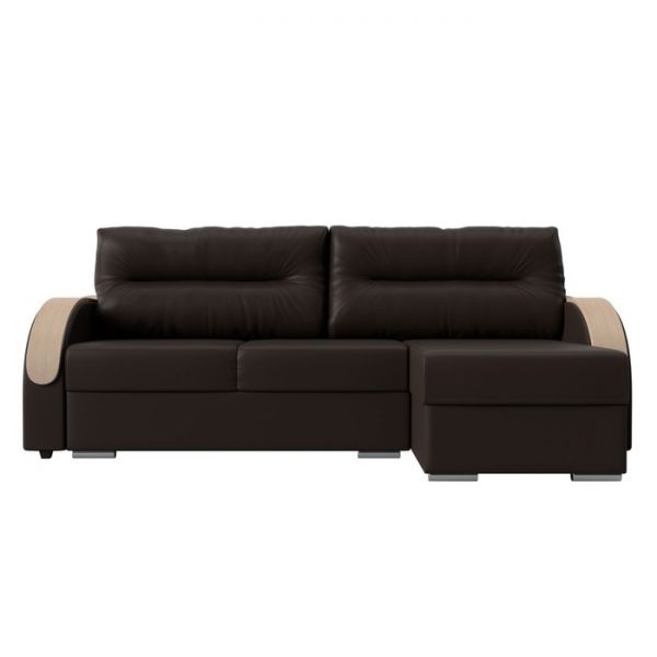 Угловой диван «Дарси», механизм еврокнижка, экокожа, цвет бежевый