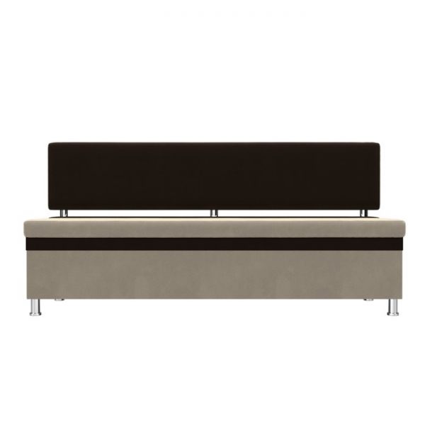 Кухонный прямой диван «Стайл», микровельвет, цвет бежевый / коричневый