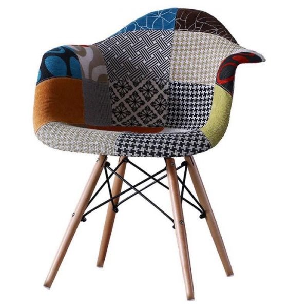 Стул EAMES wood ткань цветная