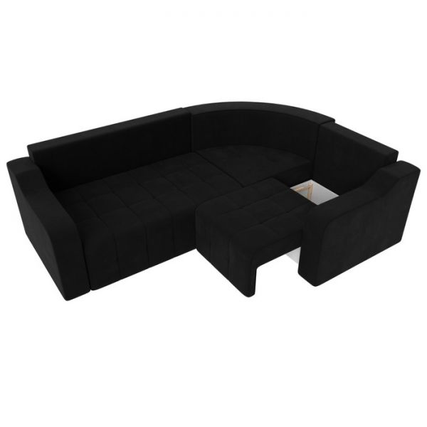 Угловой диван «Кембридж», механизм еврокнижка, микровельвет, цвет бежевый