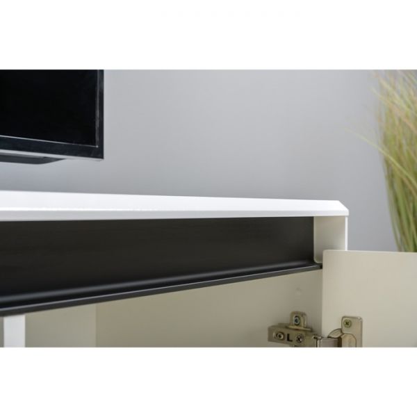 Тумба под ТВ Муар 13.261.01, 1368х400х590, Белый премиум/Белый глянец