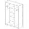 Шкаф 3-х створчатый распашной Аврора 1500х500х2100 Дуб Крафт Белый
