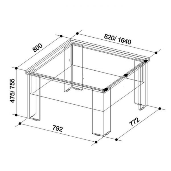 Журнальный стол Секрет Ясень шимо темный / Ясень шимо светлый