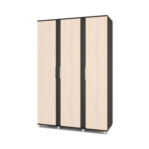 Шкаф Пандора-П31 520х1400х2100 трёхстворчатый Венге/дуб млечный