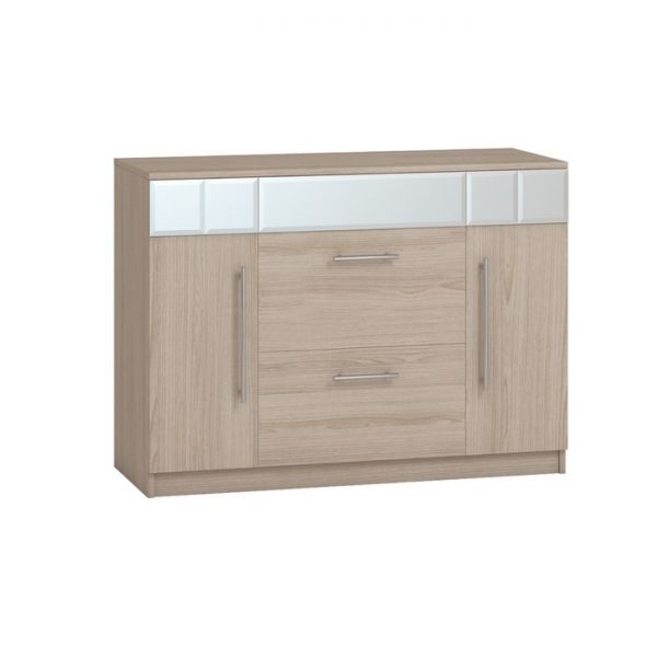 Комод «Роксана», 1214 ? 466 ? 886 мм, зеркало, цвет ясень шимо светлый