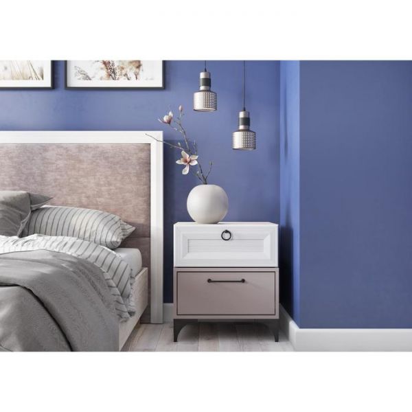 Кровать Кр-39 Фьюжн, 800х2000, Глиняный серый/Артвуд светлый