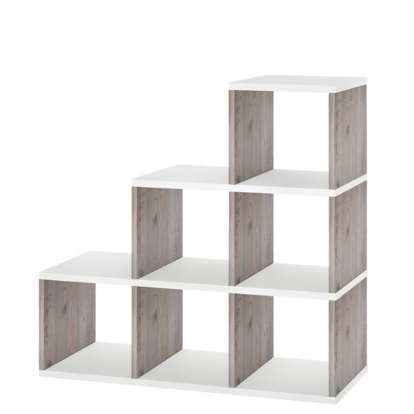 Стеллаж «Лесенка», 1300 ? 350 ? 1120 мм, цвет нельсон / белый