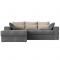 Угловой диван «Мэдисон», механизм еврокнижка, рогожка, правый угол, цвет серый