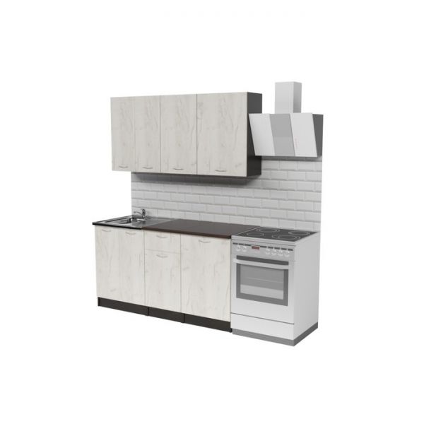 Кухонный гарнитур Лоретта нормал 1500х600 Венге/дуглас темный/Дуб грей