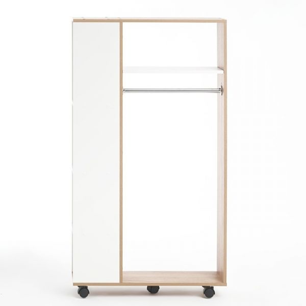 Вешалка напольная с полками Пассаж, 800х250х1460, Белый/Дуб крафт золотой