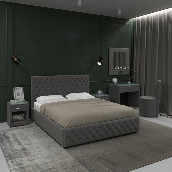 Кровать «Купол тысячелетия» с ПМ, 140 ? 200 см, ортопед. основание, цвет Star Velvet 16