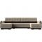 П-образный диван «Марсель», механизм еврокнижка, велюр, цвет бежевый / коричневый