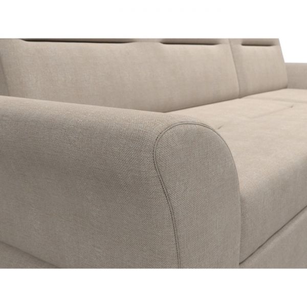 Угловой диван «Клайд», механизм дельфин, рогожка, цвет бежевый