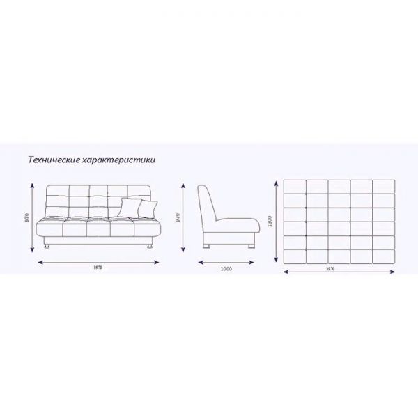 Диван «Идальго», с подушками, механизм книжка, рогожка, цвет savana grey