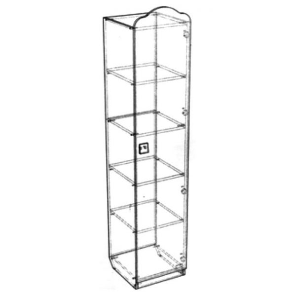 Пенал с полками «Принцесса», 400 ? 420 ? 1900 мм, цвет дуб сонома