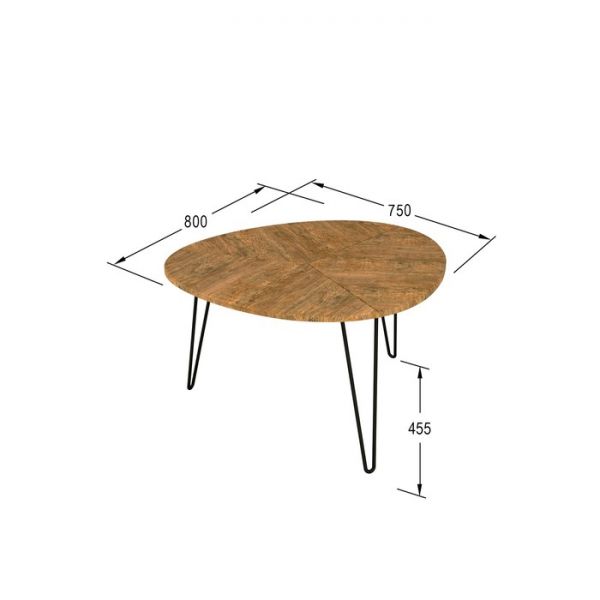 Стол журнальный «Эйтон 430», 800 ? 750 ? 455 мм, цвет дуб американский