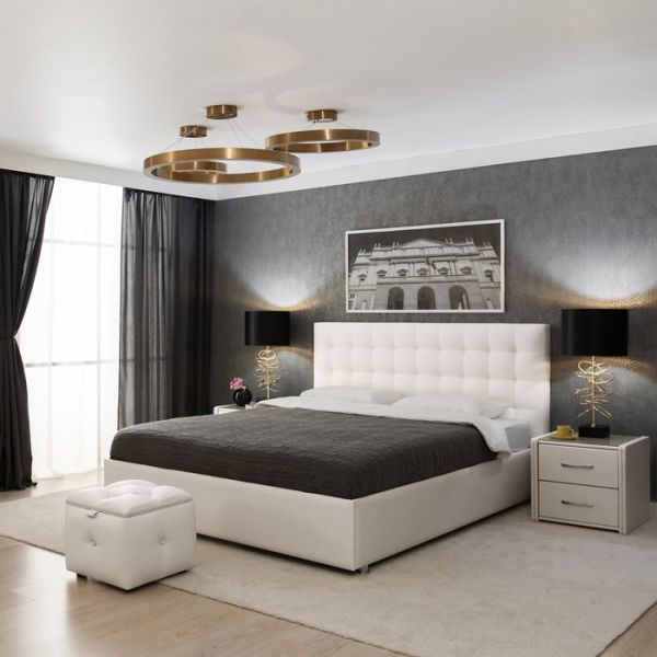 Кровать «Ла Скала» без ПМ, 1600 ? 2000, встроенное основание, цвет взбитые сливки