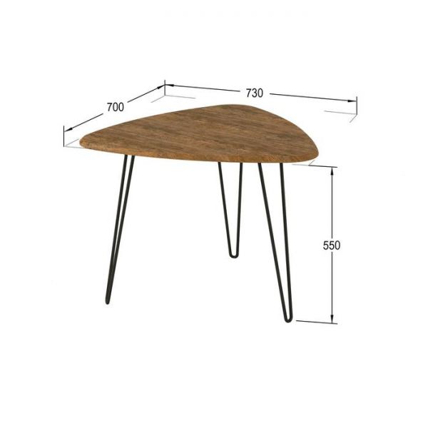 Стол журнальный «Спринг 530», 730 ? 700 ? 550 мм, цвет дуб американский